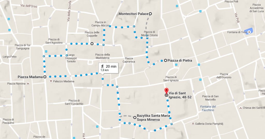 mapa rzym zwiedzanie centro storico część I